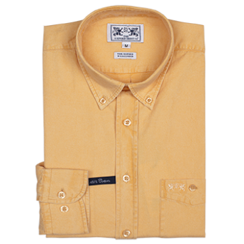 Men's Weekender Long-Sleeve Twill Dye Shirt Classic Cut, Lemon Men's Weekender Long-Sleeve Twill Dye Shirt Classic Cut, Lemon